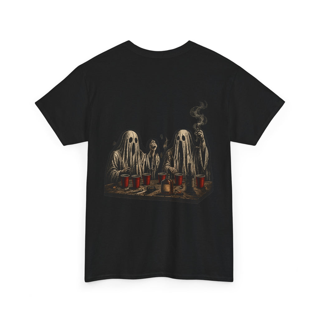 Ghosts Just Wanna Have Fun T-Shirt in Black — back view