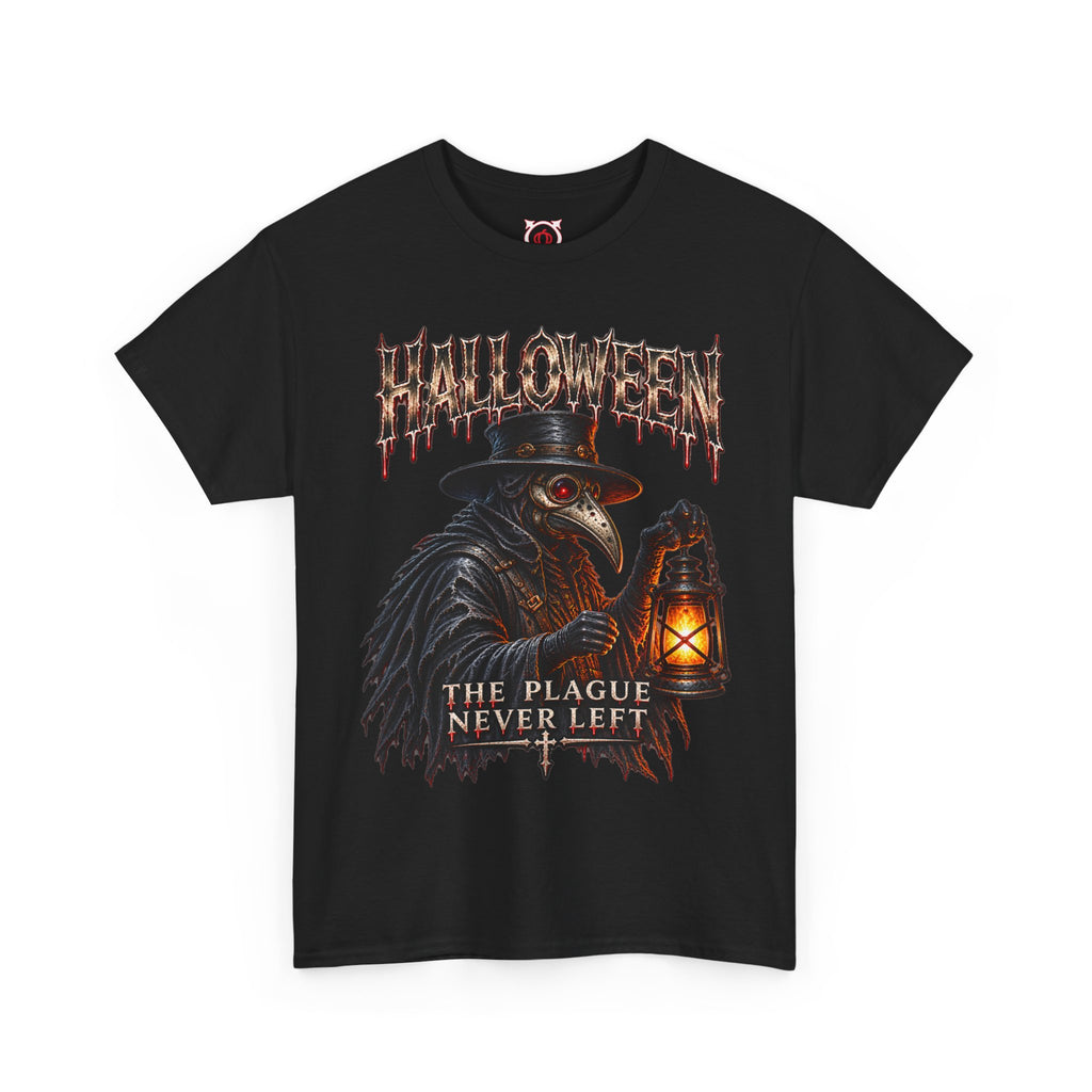 Last Lantern Plague Doctor T-Shirt in Black — front view
