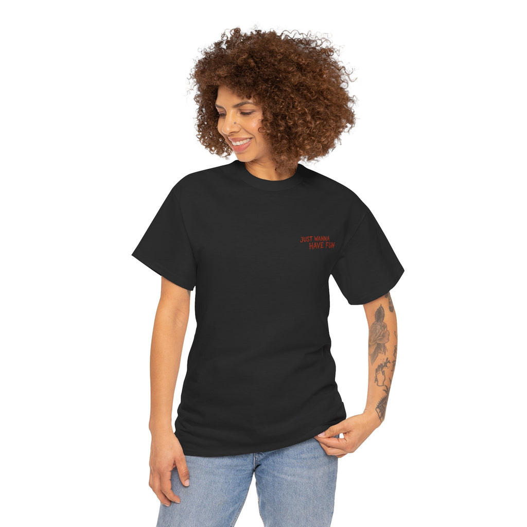 Ghosts Just Wanna Have Fun T-Shirt in Black — model view