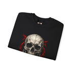 Skull Temple Sweatshirt in Black — folded view
