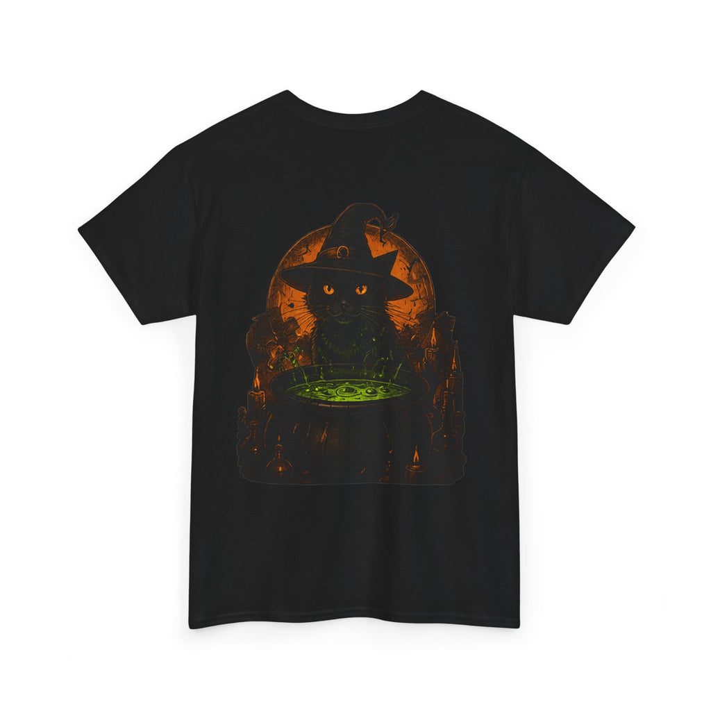 Cauldron Club Black Cat T-Shirt in Black — back view