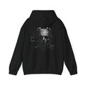 Reality Is an Illusion Glitch Skull Hoodie in Black — back view