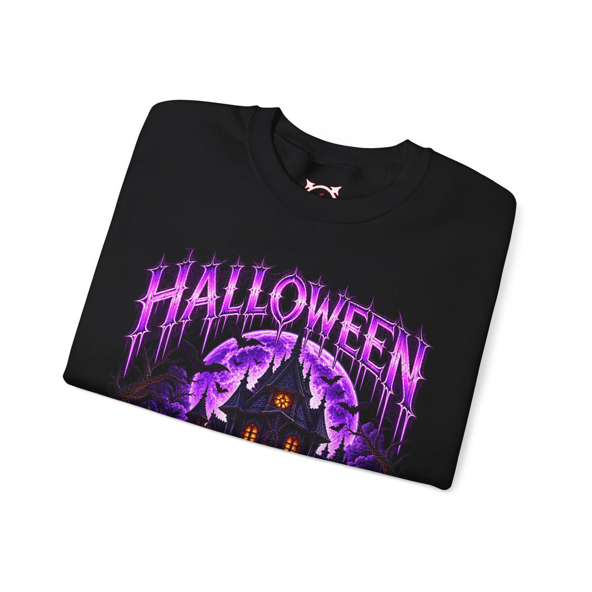 Haunted Home Sweatshirt in Black — folded view