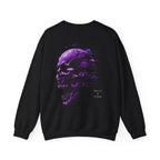 Reality Is Poison Glitch Skull Sweatshirt in Black — back view