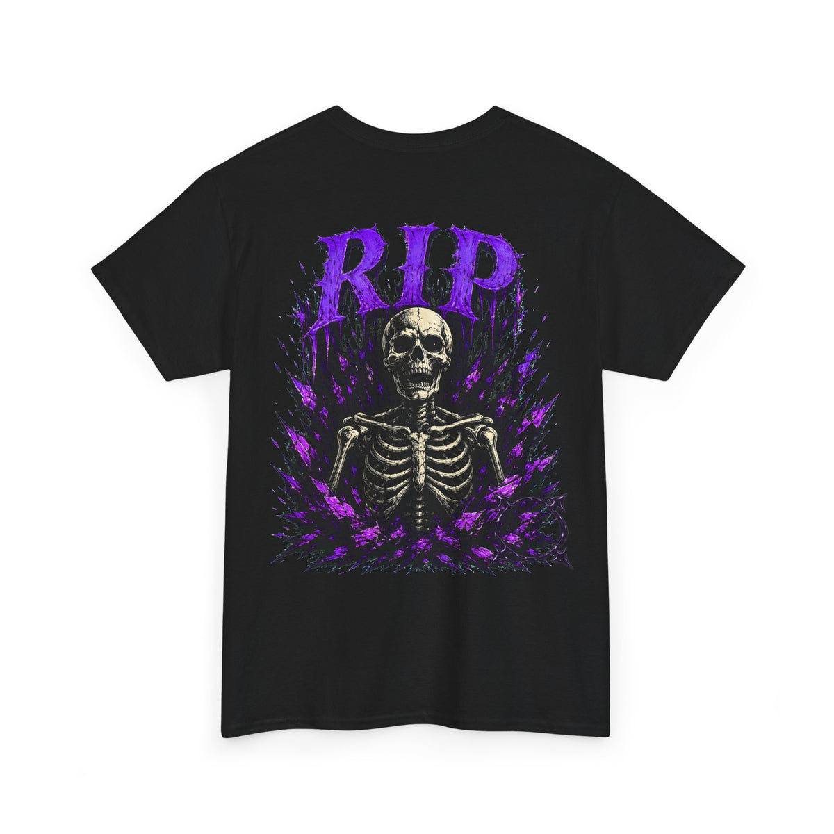 RIP Skeleton T-Shirt in Black — back view