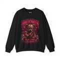 Playtime Is Over Creepy Teddy Bear Sweatshirt in Black — front view