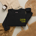 Cauldron Club Black Cat Sweatshirt in Black — folded view
