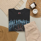 Never Stay Buried Zombie Hand T-Shirt in Black — folded view