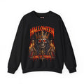 Crowned Terror Skeleton King Sweatshirt in Black — front view