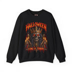 Crowned Terror Skeleton King Sweatshirt in Black — front view