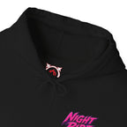 Night Ride Motorcycle Hoodie in Black — front view