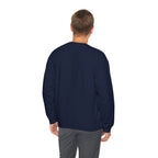 Playtime Is Over Creepy Teddy Bear Sweatshirt in Navy — model view