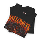 Carved by Fear Pumpkin T-Shirt in Black — folded view