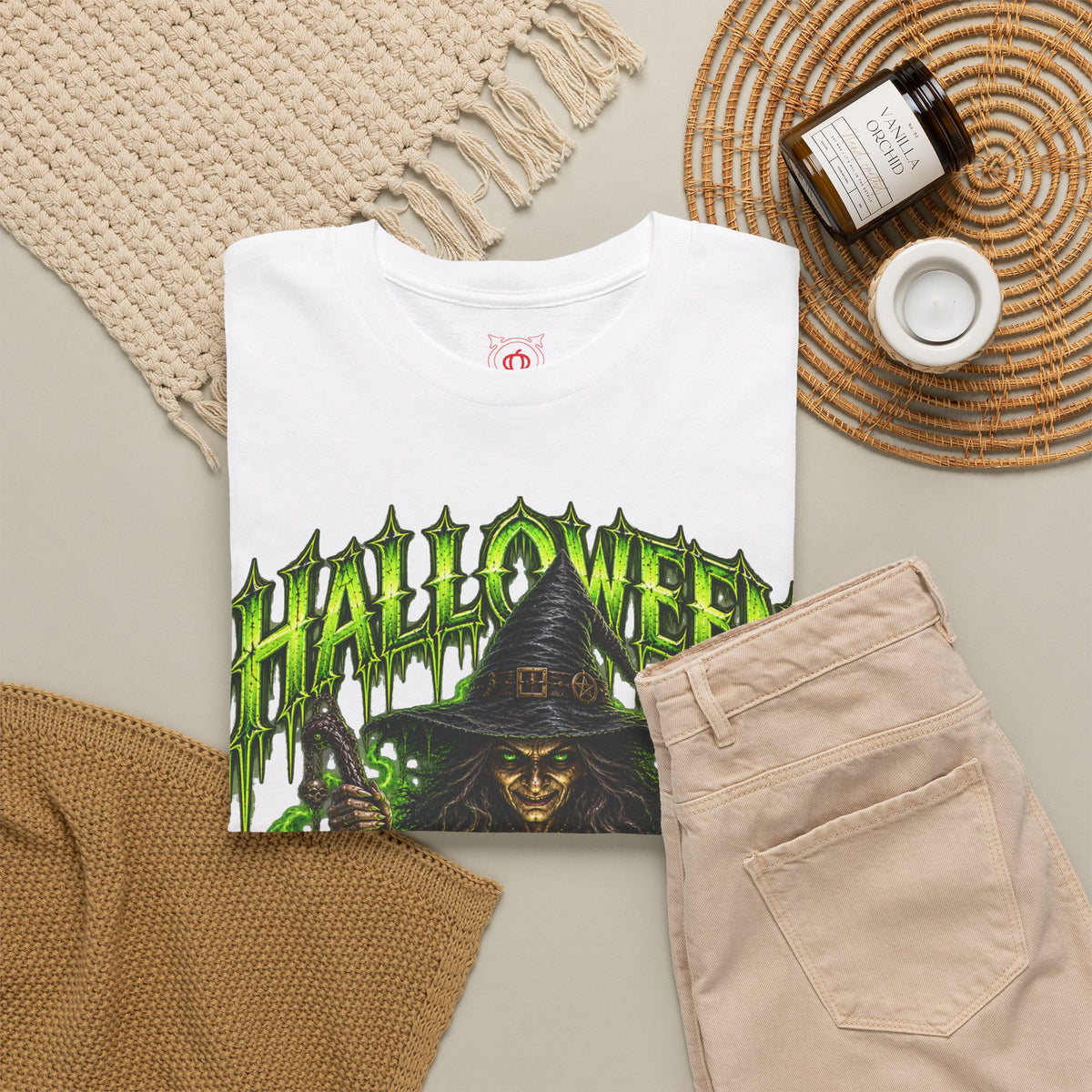 Magic Is Real Witch T-Shirt in White — folded view