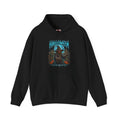 The Fields Are Watching Scarecrow Hoodie in Black — front view