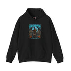 The Fields Are Watching Scarecrow Hoodie in Black — front view
