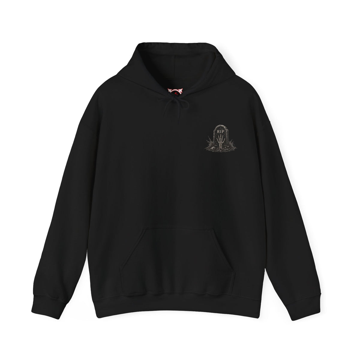 RIP Tombstone Hoodie in Black — front view