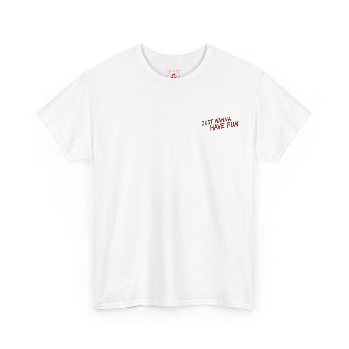 Ghosts Just Wanna Have Fun T-Shirt in White — front view