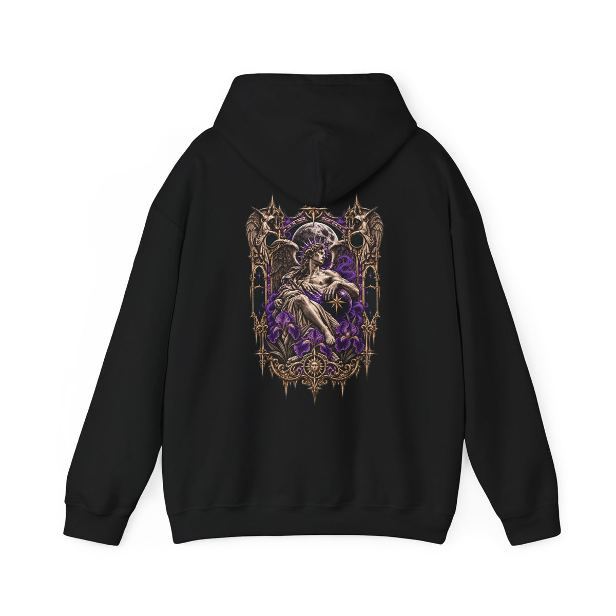 Iris Hoodie in Black — back view