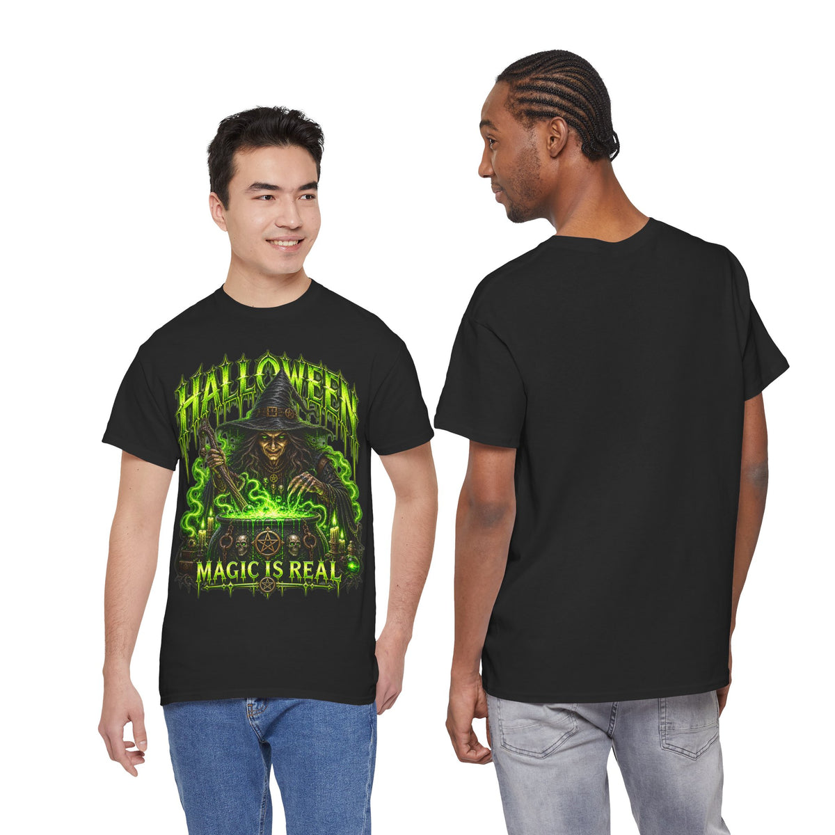 Magic Is Real Witch T-Shirt in Black — model view