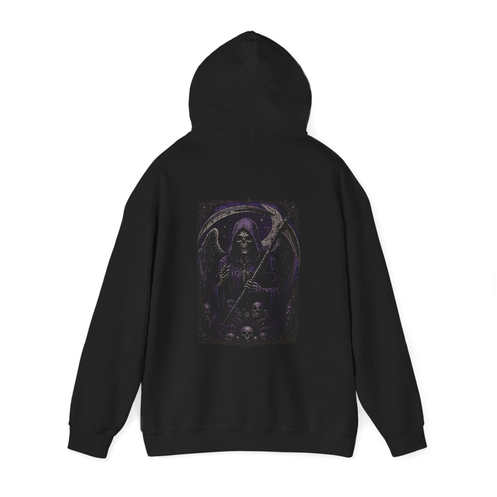 Til Death Grim Reaper Hoodie in Black — back view