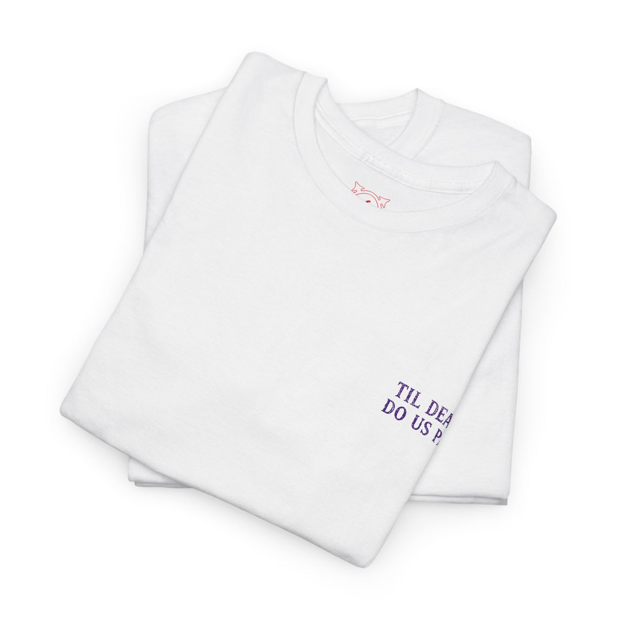 Til Death Grim Reaper T-Shirt in White — folded view