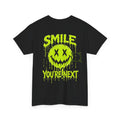 You Are Next Creepy Smiley T-Shirt in Black — back view