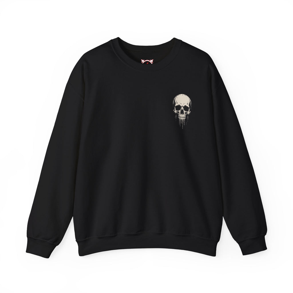 Dripping Skull Sweatshirt in Black — front view