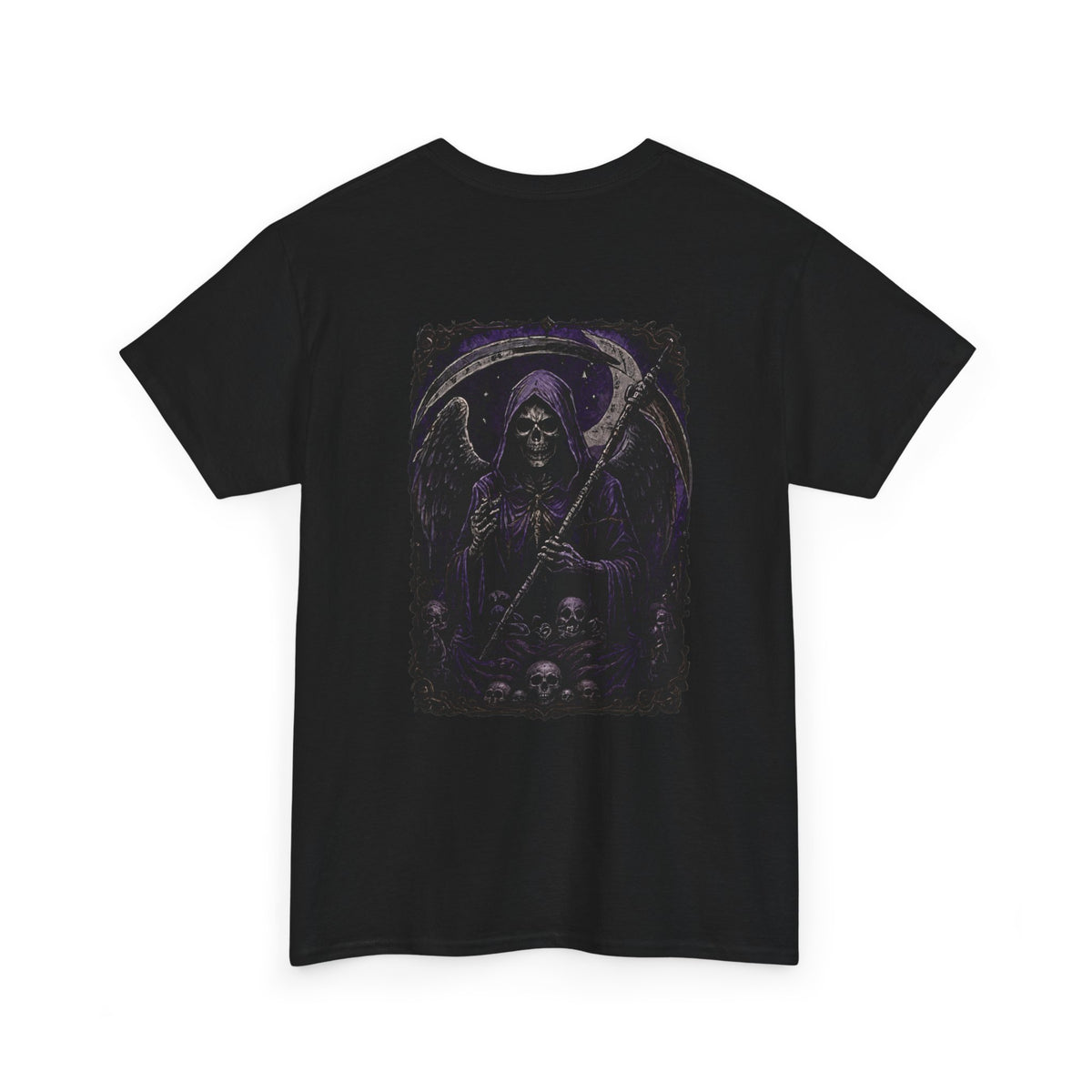 Til Death Grim Reaper T-Shirt in Black — back view