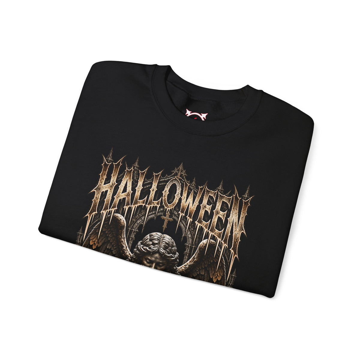 Even Angels Sweatshirt in Black — folded view