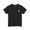 Bone Sign Skeleton Hand T-Shirt in Black — front view