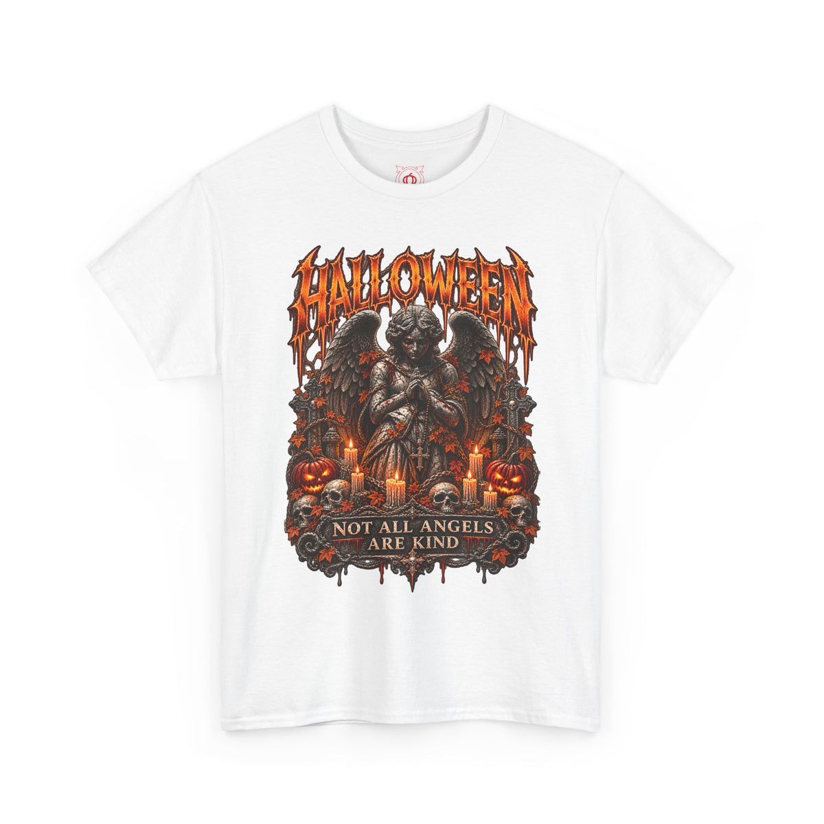 Not All Angels T-Shirt in White — front view