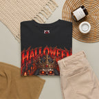 King of Terror Skeleton T-Shirt in Black — folded view