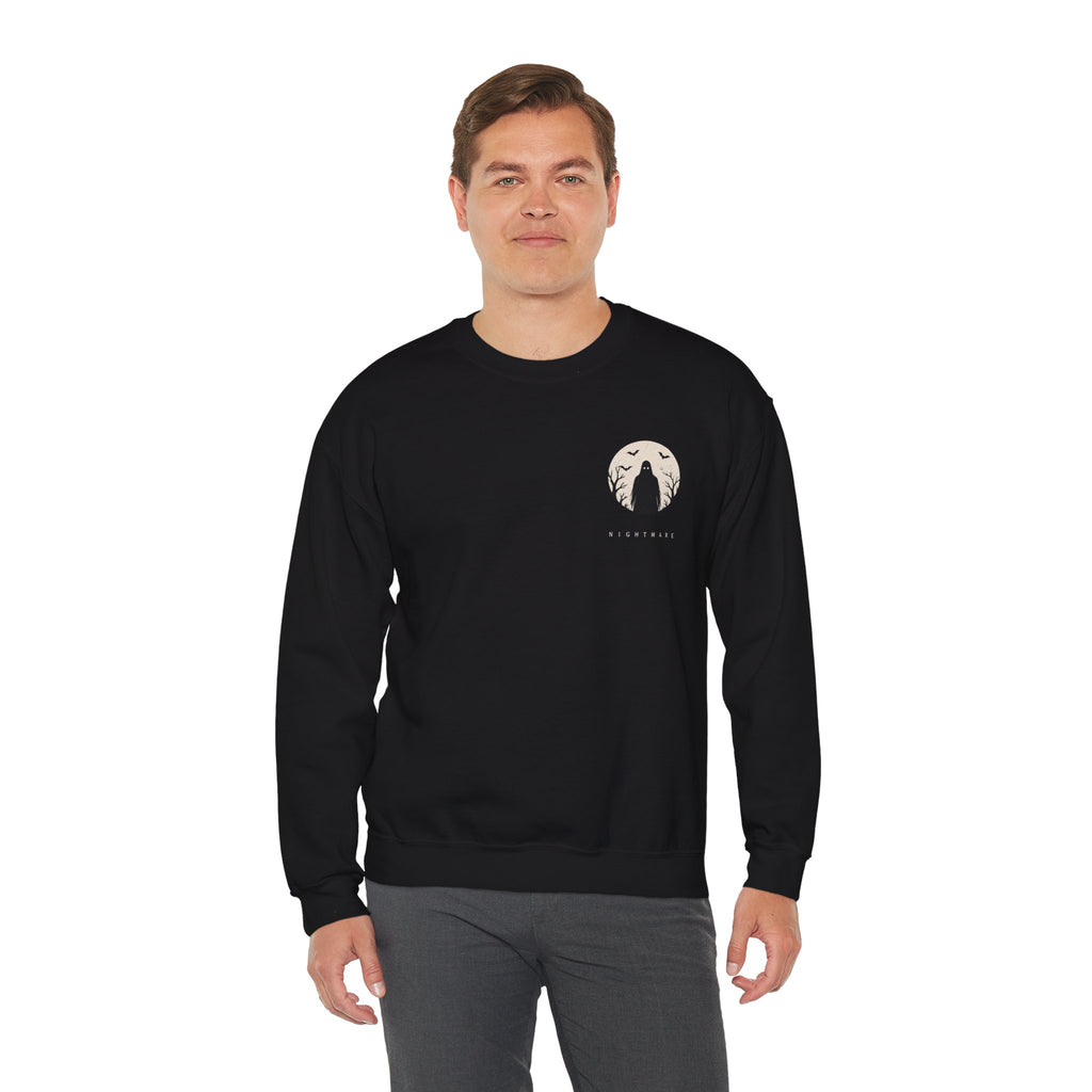Nightmare Moon Ghost Sweatshirt in Black — model view