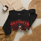 Beauty of the Dead Gothic Portrait Sweatshirt in Black — folded view