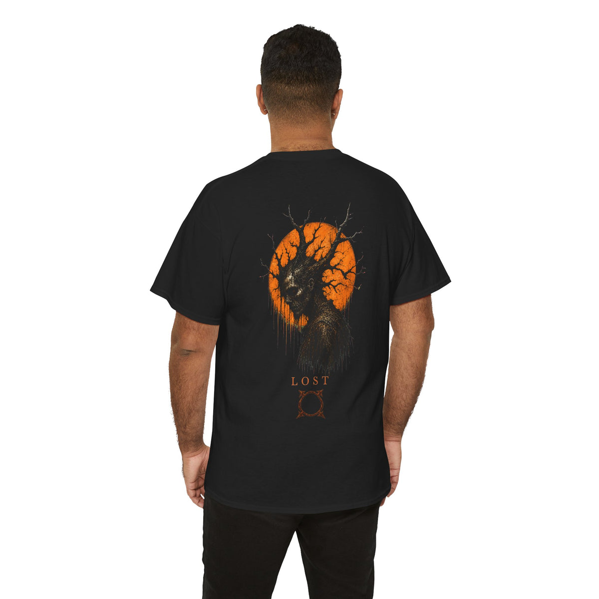 Lost Skull T-Shirt in Black — model view