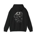 Eclipse Serpent Skull Hoodie in Black — back view