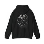 Eclipse Serpent Skull Hoodie in Black — back view