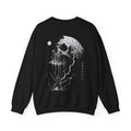 Pale Remains Skull Sweatshirt in Black — back view