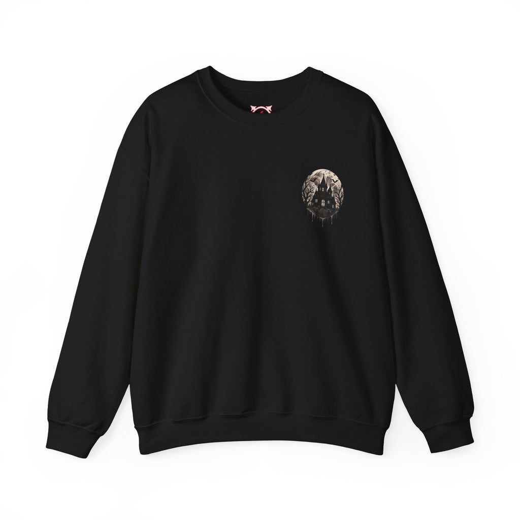 Moonlit House Sweatshirt in Black — front view
