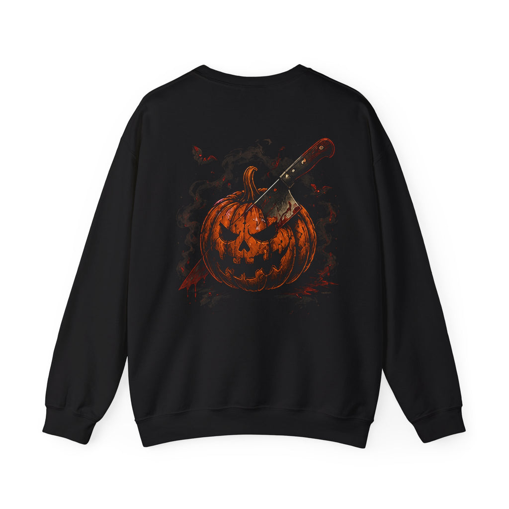 Carve Your Destiny Pumpkin Sweatshirt in Black — back view