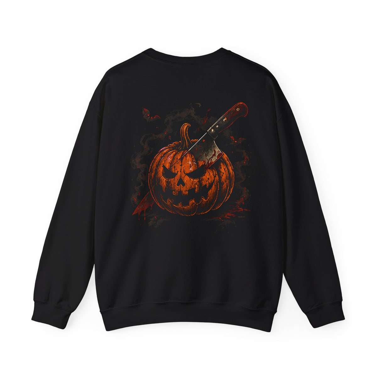 Carve Your Destiny Pumpkin Sweatshirt in Black — back view