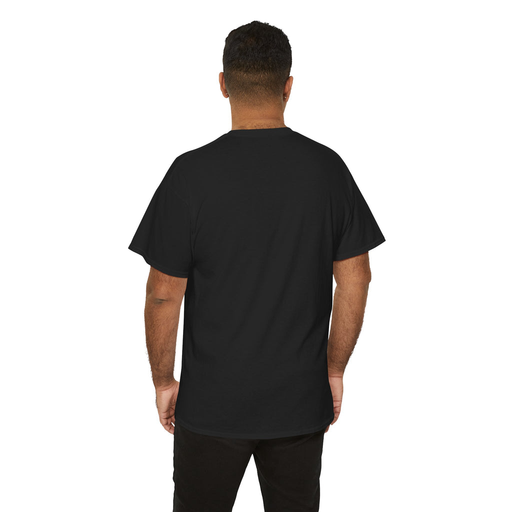 Time Is Running Out Grim Reaper T-Shirt in Black — model view