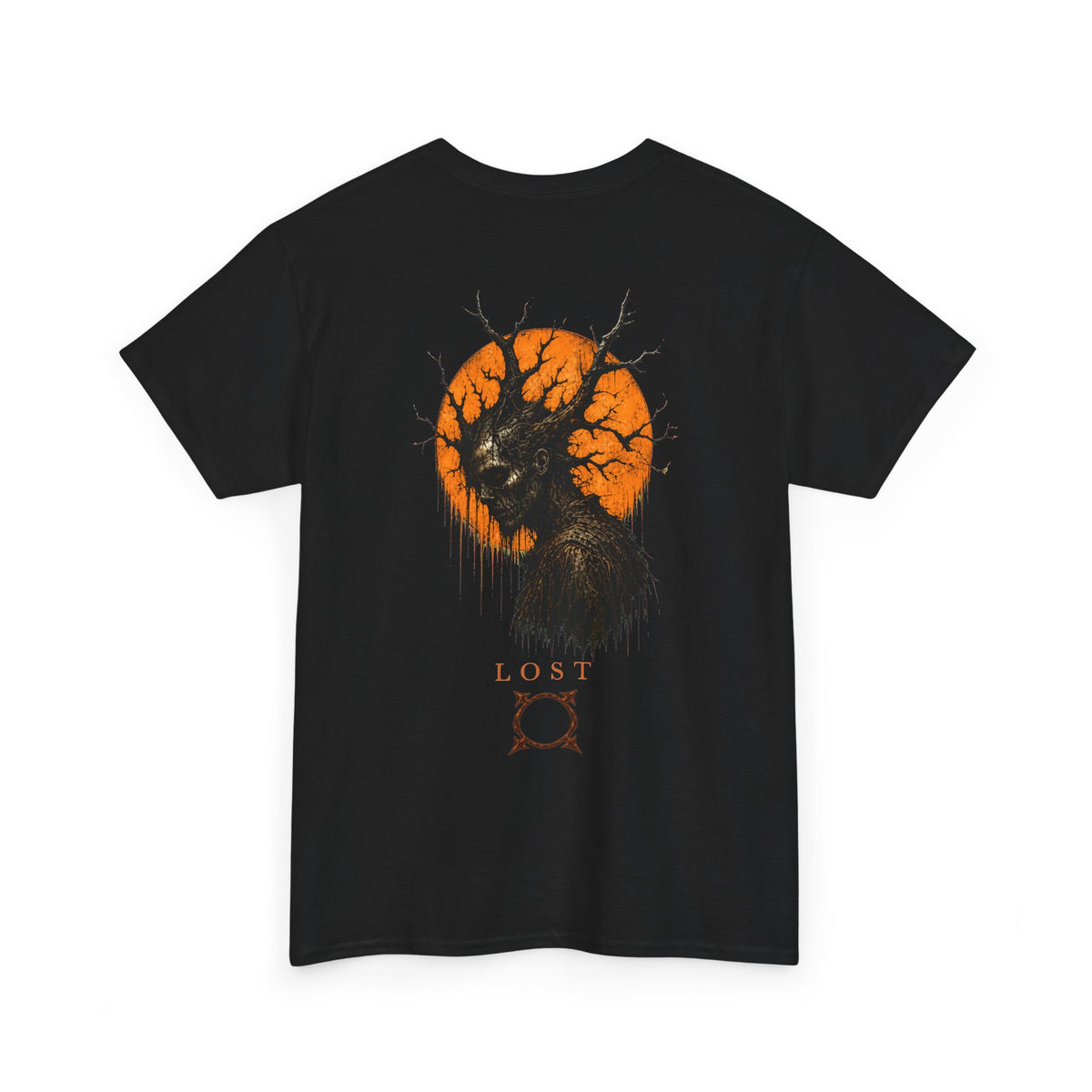 Lost Skull T-Shirt in Black — back view