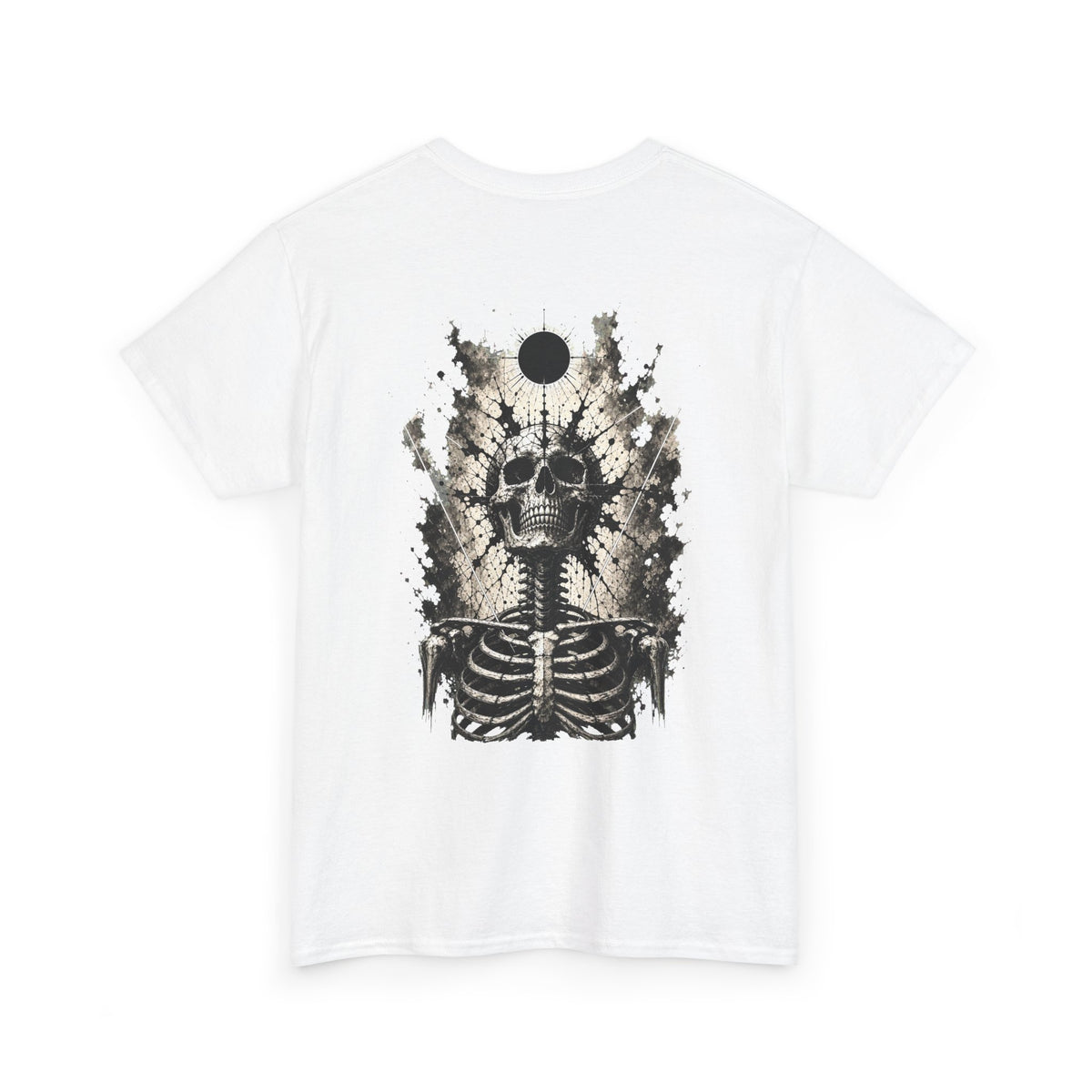 Eclipse Skeleton T-Shirt in White — back view