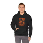 Ride or Die Skeleton Biker Hoodie in Black — model view
