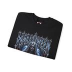 Midnight Vows Gothic Bride Sweatshirt in Black — folded view
