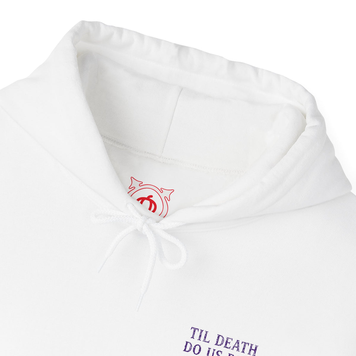 Til Death Grim Reaper Hoodie in White — front view