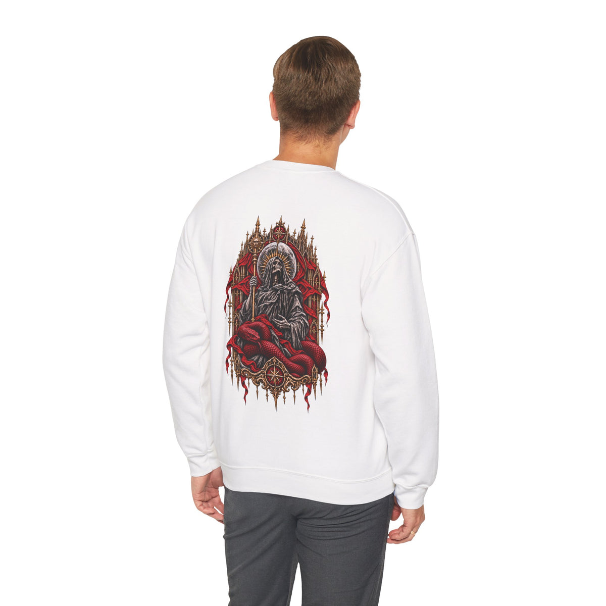Reaper Sweatshirt in White — model view