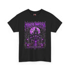 Enter If You Dare Haunted House T-Shirt in Black — front view